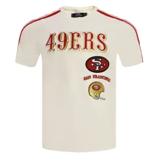 Pro Standard PS SF 49ers Retro Classic Striped Tee Eggshell/Red