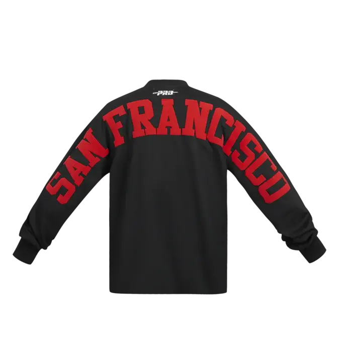 Pro Standard PS SF 49ers Wingspan Drp Shoulder LS Black