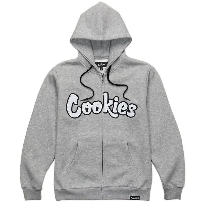 Cookies Cookies Original Mint Zip Front Hoodie Grey Heather/Wht