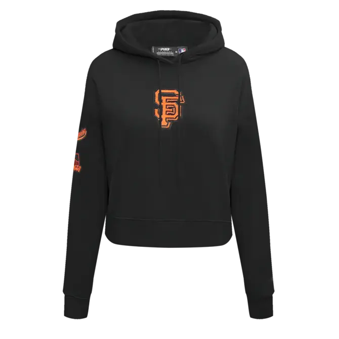 Pro Standard PS SF Giants Classic FLC Cropped Hoodie Black
