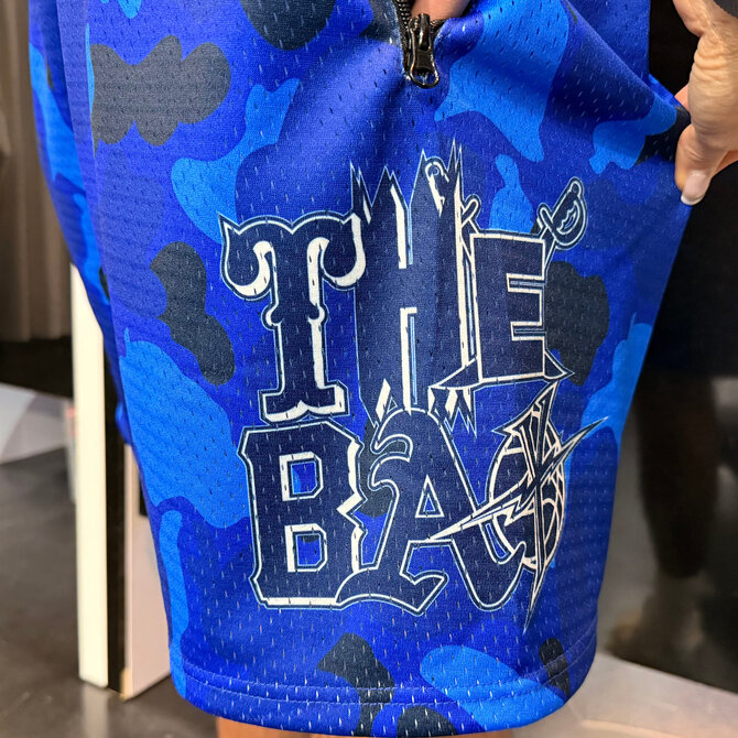 FRESH The Bay Hoop Short Blue Camo/Navy Logo