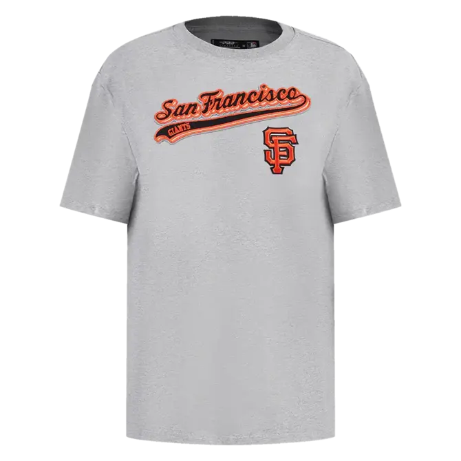 Pro Standard PS SF Giants Script Tail BF Tee Heather Gry
