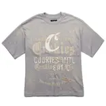 Cookies Gold Rush Distressed and Splattered OS SS Knit Grey