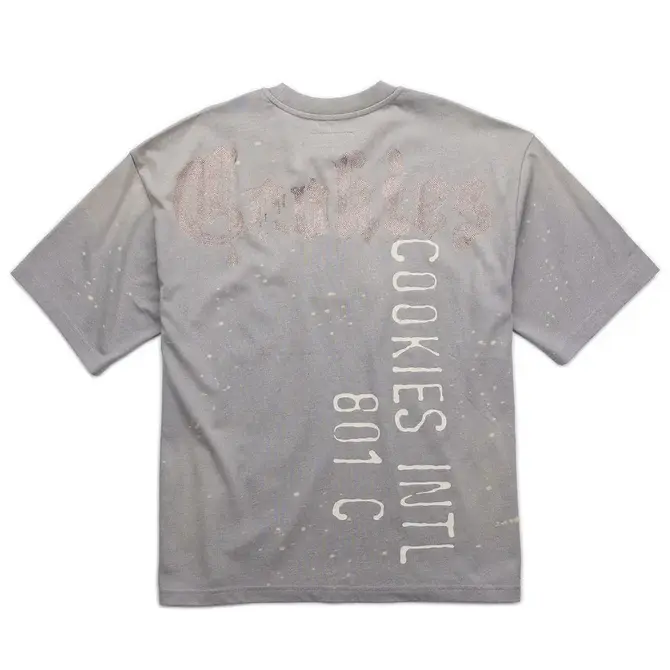 Cookies Gold Rush Distressed and Splattered OS SS Knit Grey