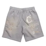 Cookies Cookies Gold Rush Distresed and Splattered Sweatshort Grey