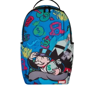 Sprayground Sprayground Monopoly Blue Tear Through DLXSR Backpack