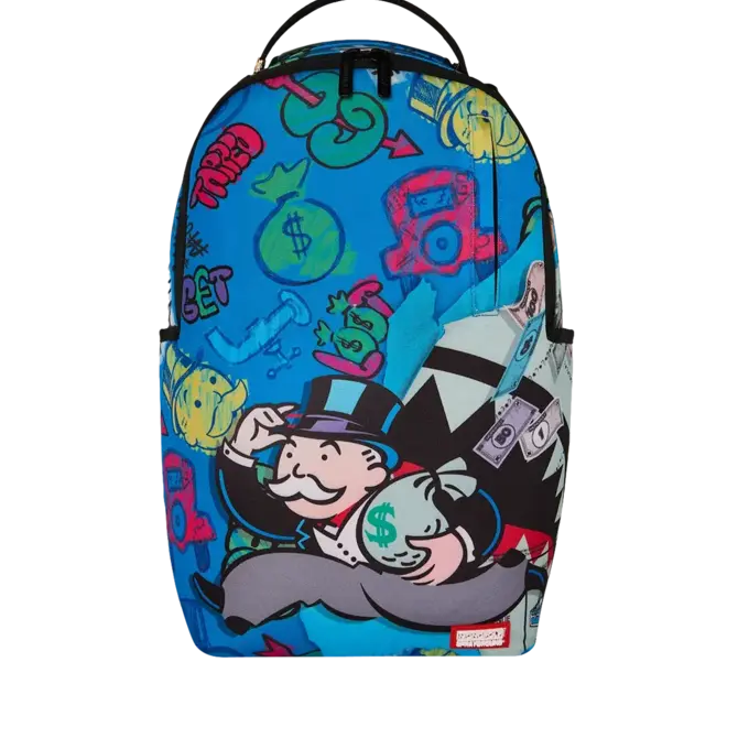 Sprayground Sprayground Monopoly Blue Tear Through DLXSR Backpack