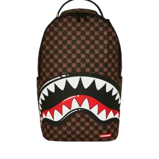 Sprayground Sprayground Sharks In Paris WTF Bubble Brown Check DLXSV Backpack