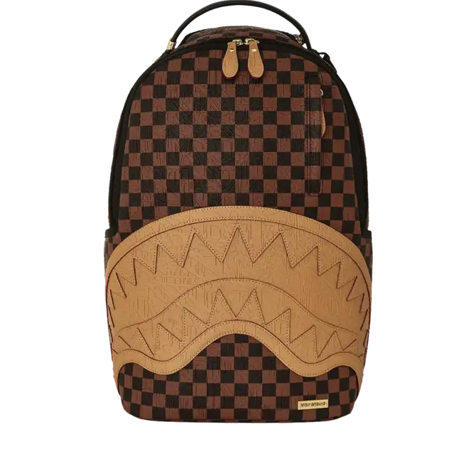 Sprayground Sprayground Embossed Check Brown DLXSV Backpack