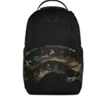 Sprayground Sprayground Shark Central Black Nylon Camo Embossed Shark DLXSV Backpack