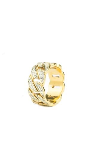 The Gold Gods Diamond Cuban Ring