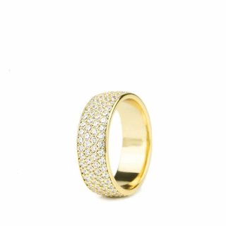 Goldgods 4 Row Micro Diamond Ring Gold