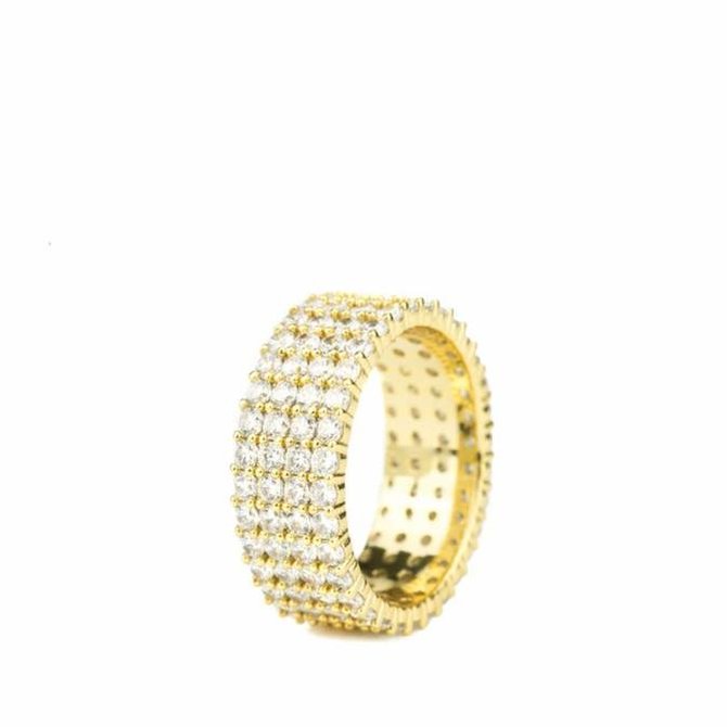 The Gold Gods Goldgods 4 Row Eternity Ring Gold