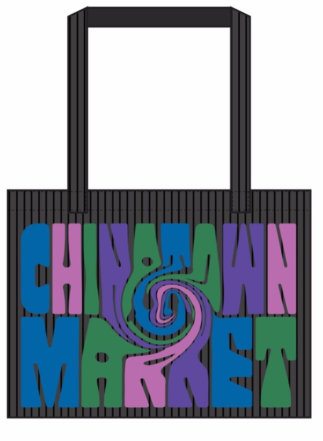 CORDUROY SWIRL TOTE BAG