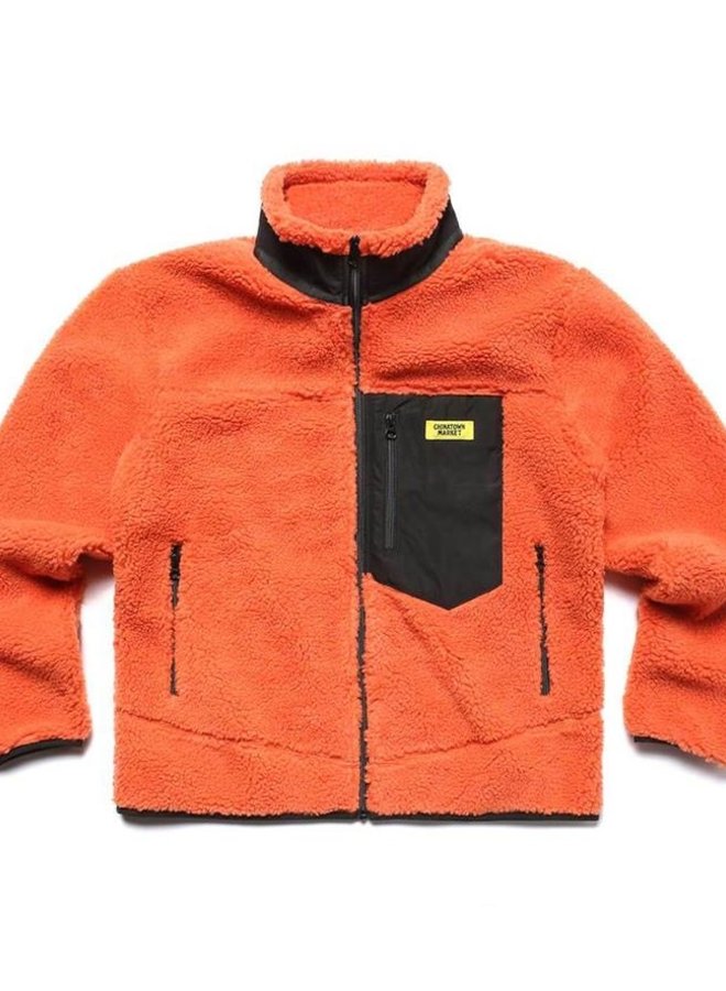 SMILEY SHERPA JACKET (ORANGE)