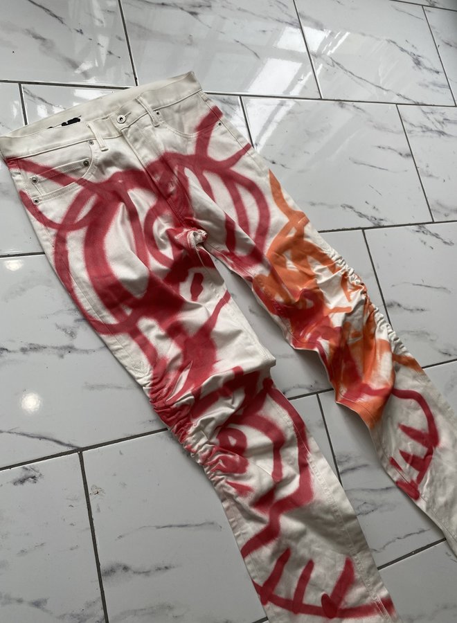 VLONE X SKOLOCT ART BASEL EXTENDED DENIM HAND PAINTED