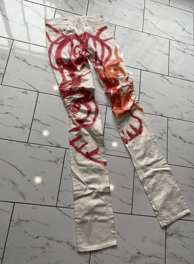 VLONE X SKOLOCT ART BASEL EXTENDED DENIM HAND PAINTED