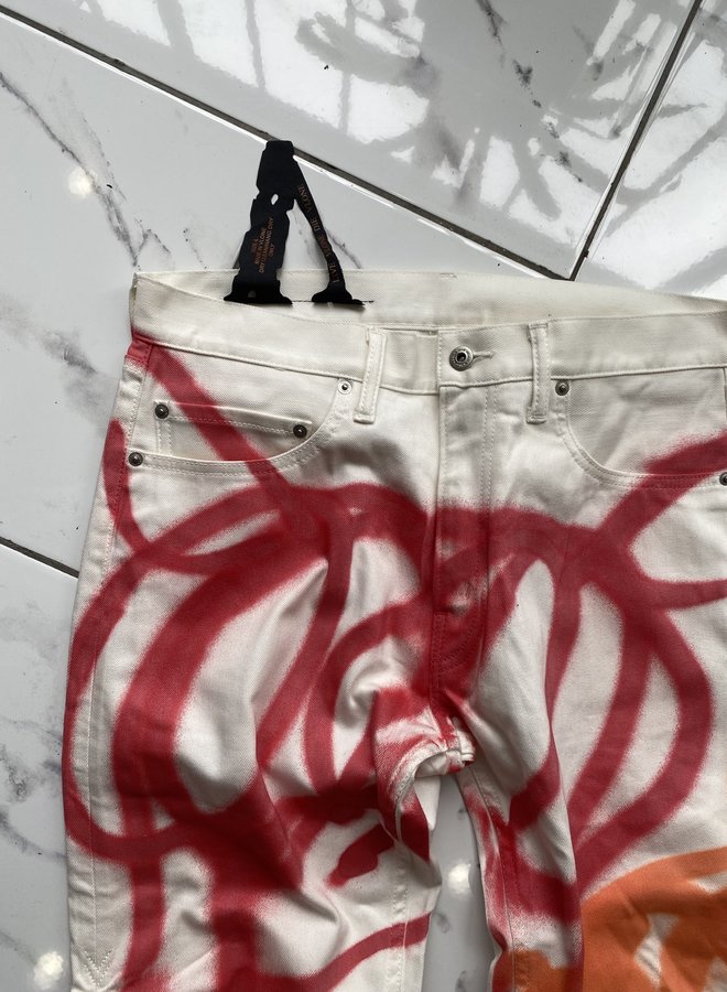 VLONE X SKOLOCT ART BASEL EXTENDED DENIM HAND PAINTED
