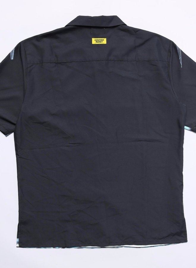 NYC SS BUTTON UP BLACK