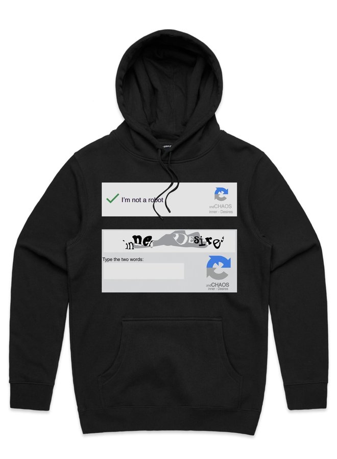 I AM NOT A ROBOT HOODIE BLACK