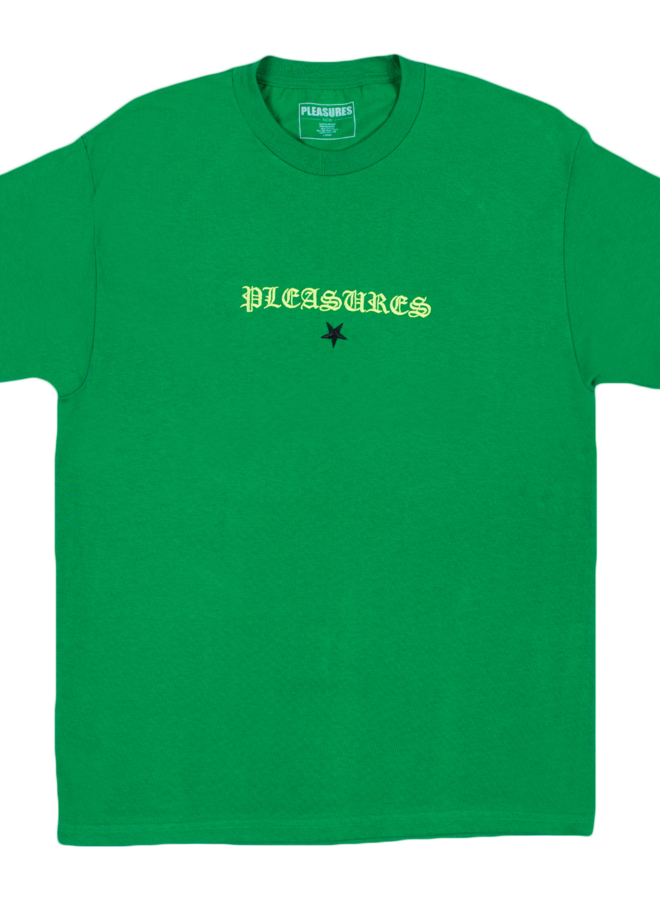 KELLY GREEN SHINE EMBROIDERED T-SHIRT