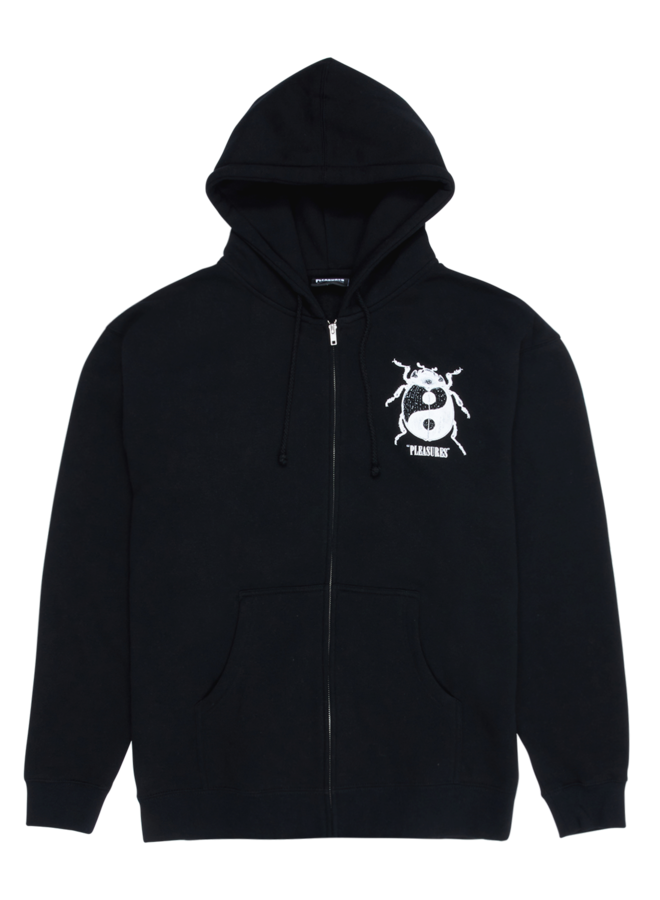 BLACK BUG ZIP UP HOODY
