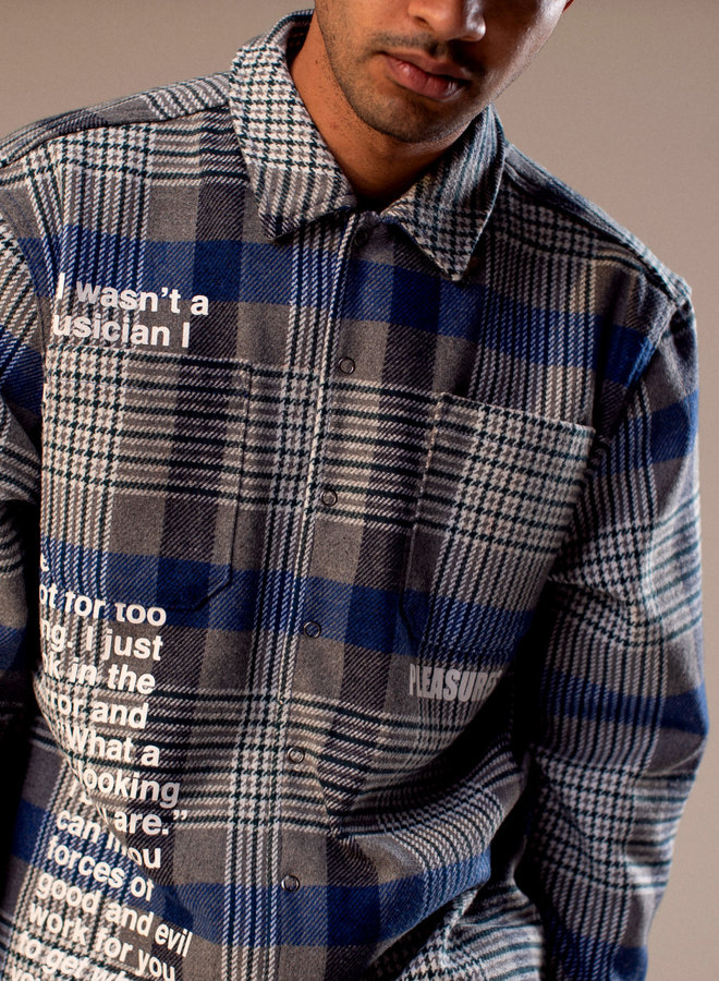 FORCES PLAID OVERSHIRT GREY