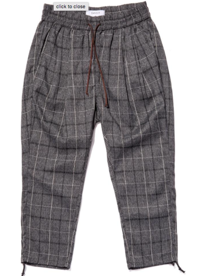 Plaid Drawcord Pants