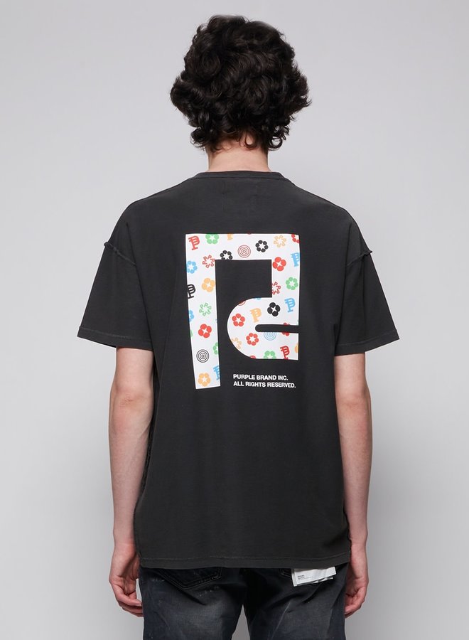 "P" MONOGRAM ICON TEE BLACK
