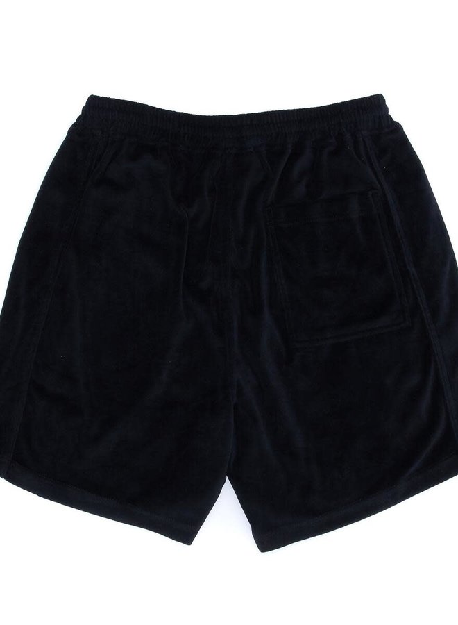 PARTY ANIMAL VELOUR SHORTS - BLACK