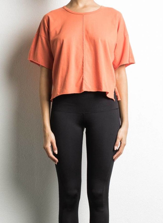 Daniel Patrick Oversized Crop Tee Orange