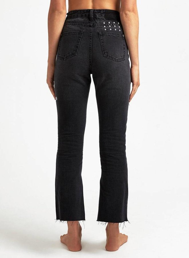 Ksubi SKinny Kick Beat Up Black