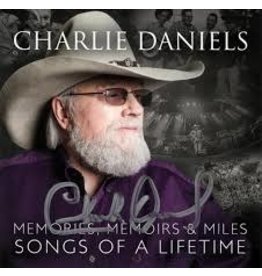 (LP) Charlie Daniels - Memories, Memoirs & Miles (Gray & White smoke swirl)