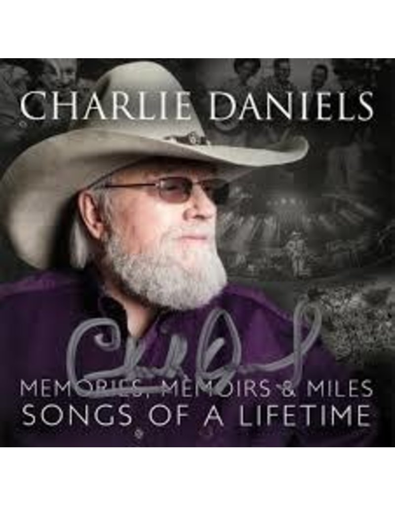 (LP) Charlie Daniels - Memories, Memoirs & Miles (Gray & White smoke swirl)