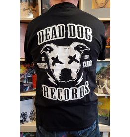 Dead Dog Records T-shirt 2019 - Crest Logo w/Biker Patch (Black) 3XL