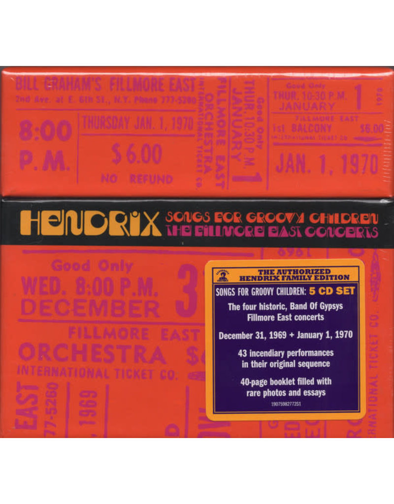(CD) Jimi Hendrix - Songs For Groovy Children (5CD) the Fillmore East Concerts
