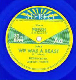 Mt. Royal ‎– Fresh b/w We Was A Beast  7", 33 ⅓ RPM, Blue, Transparent