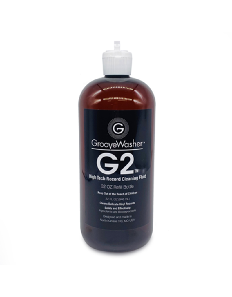 Microforum Distribution GrooveWasher G2 Record Cleaning Fluid - 32 oz Refill Bottle