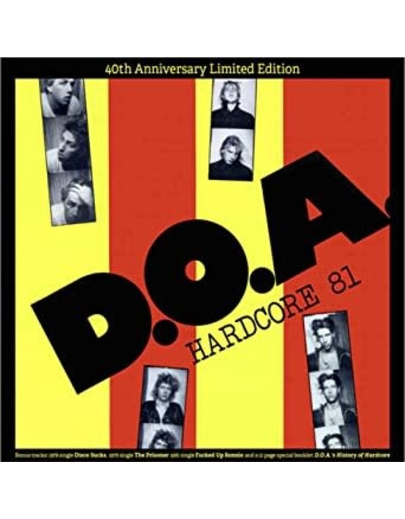 Sudden Death Records (LP) DOA - Hardcore '81 (40th anniversary edition-coloured vinyl/3 bonus tracks)