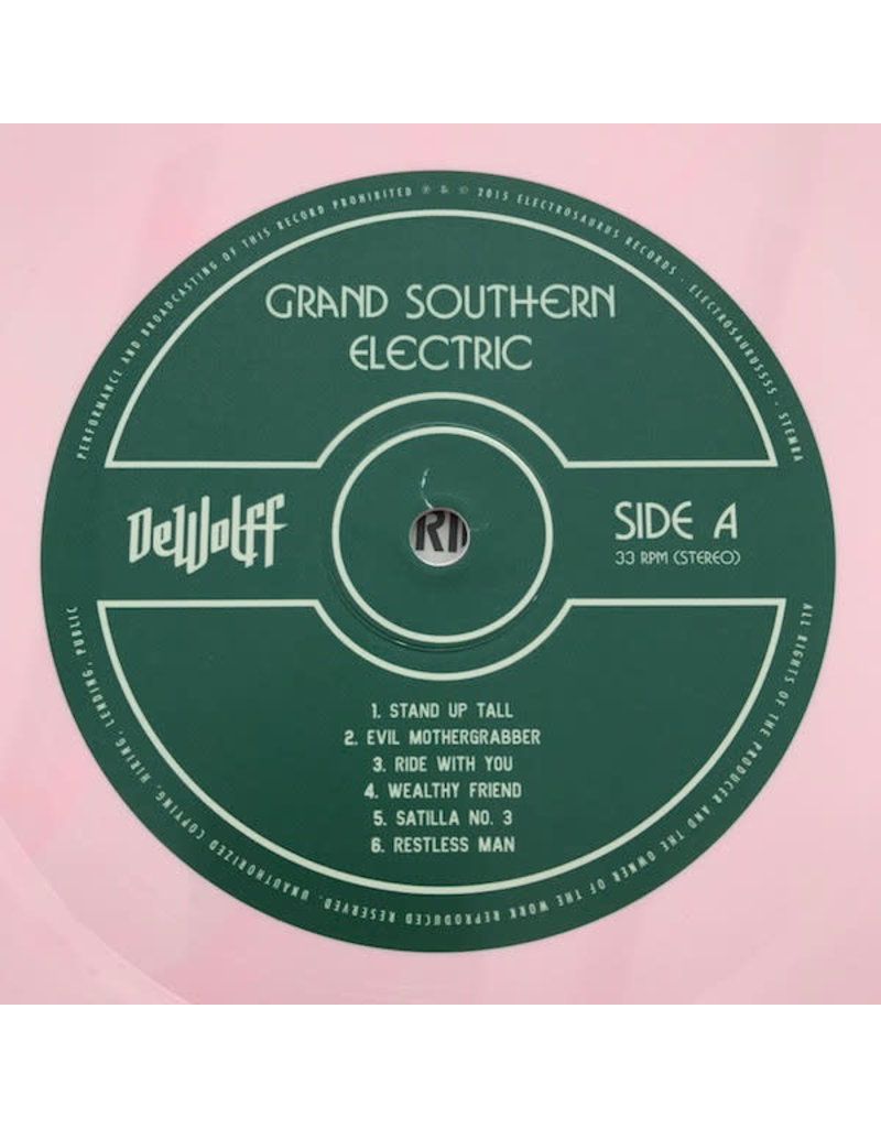 (Used LP) Dewolff ‎– Grand Southern Electric (2017 Pink W/White Marble Vinyl)