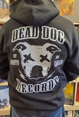 Dead Dog Zip-UP Hoodie - Crest Logo w/ Biker Patch Back