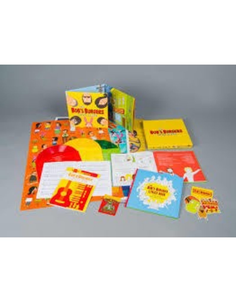 (LP) Soundtrack - The Bob's Burgers Music Album (Condiment Coloured Vinyl + Lyrics Book + Sheet Music Songbook + 3 Posters + Sitcker Book + Patch)