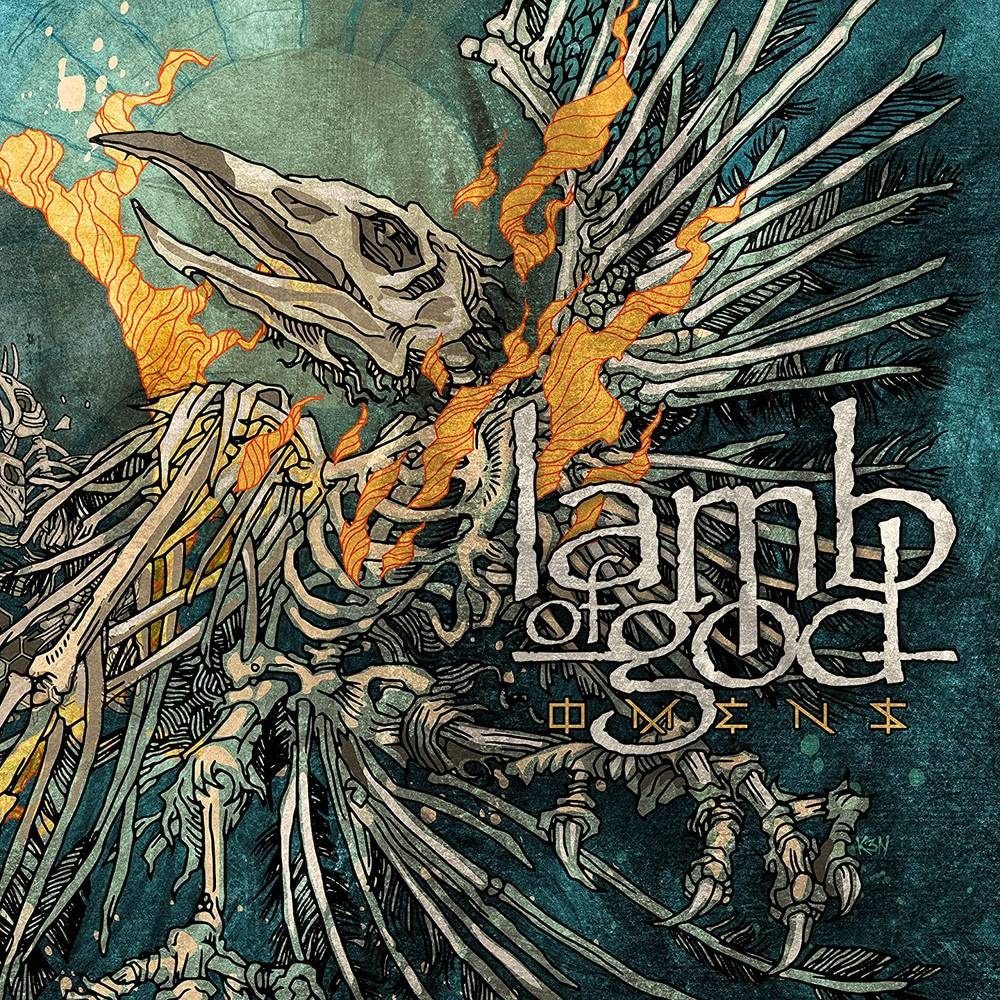 【極美品】Lamb of God - Omens アナログLPレコード 9th Amazon.com: Omens Red & Black Marble Vinyl LP w/ Signed