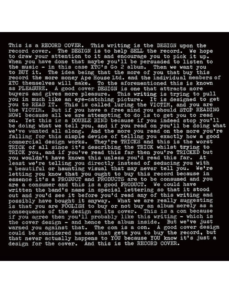 Ape House (LP) XTC - Go 2 (2LP/200g) 2023 Reissue**********DEEP DISCOUNT IN EFFECT!**********