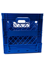 Microforum Distribution Collapsible Record Crate (Blue) 14" x 14" x 14"