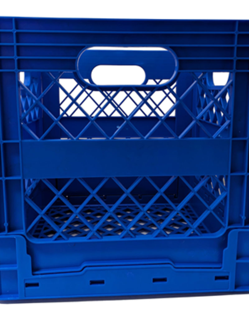 Microforum Distribution Collapsible Record Crate (Blue) 14" x 14" x 14"