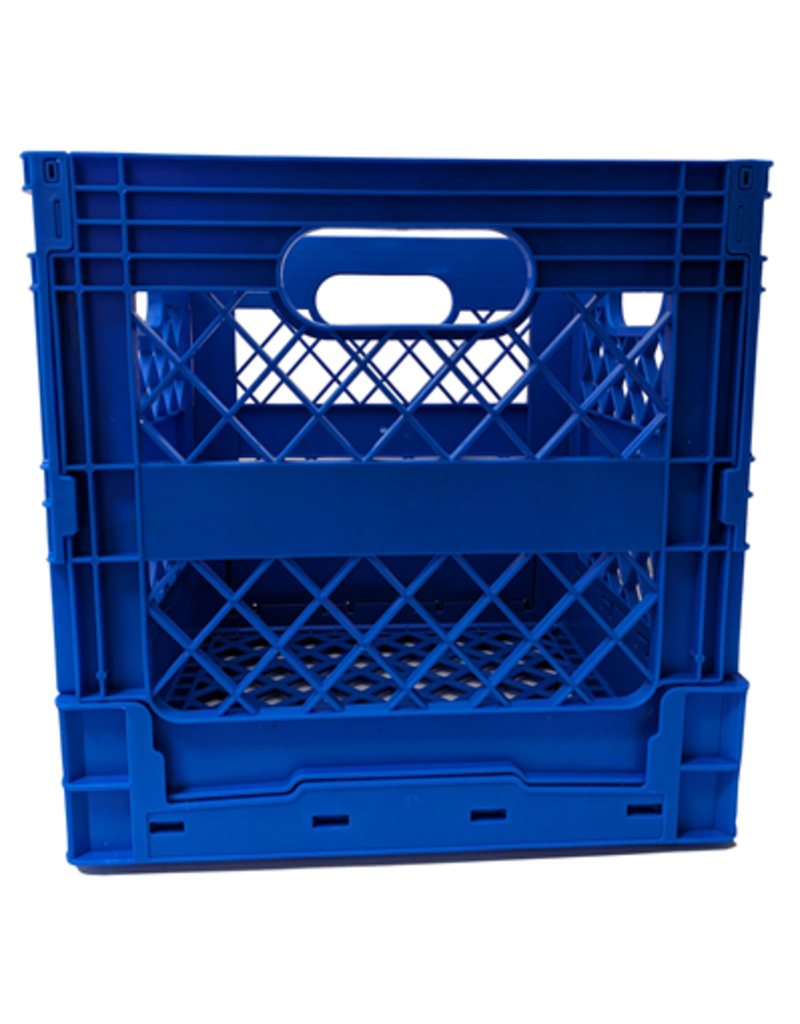 Microforum Distribution Collapsible Record Crate (Blue) 14" x 14" x 14"