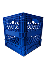 Microforum Distribution Collapsible Record Crate (Blue) 14" x 14" x 14"