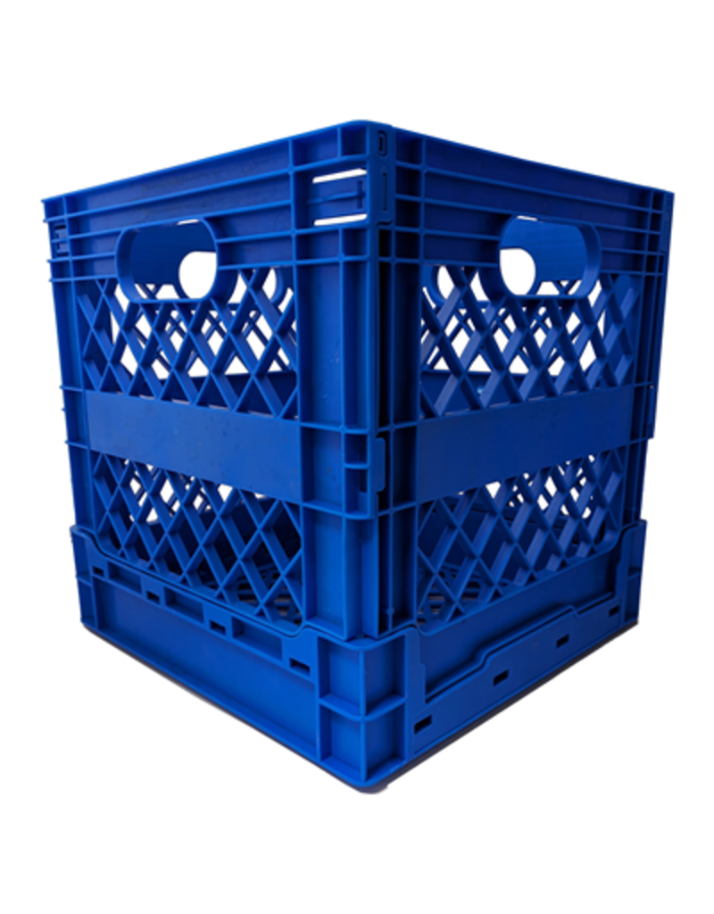 Microforum Distribution Collapsible Record Crate (Blue) 14" x 14" x 14"
