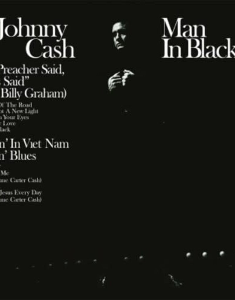 (LP) Johnny Cash - Man In Black (2024 Reissue on Clear Vinyl) Music On Vinyl